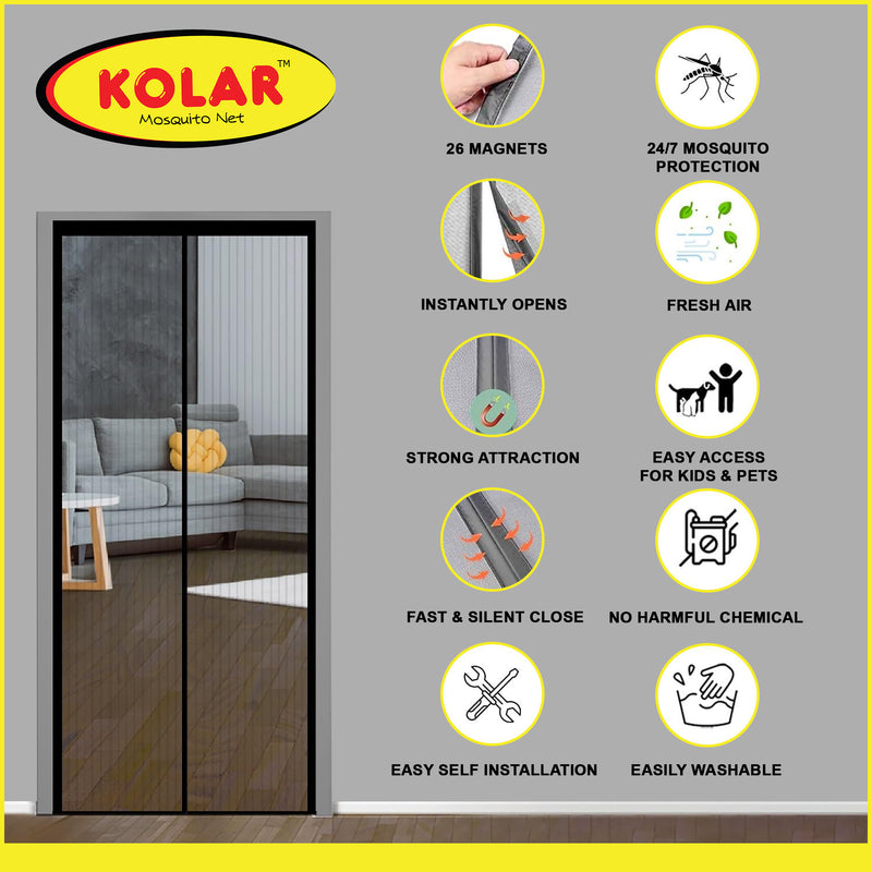 Polyester Magnetic Mosquito Net For All Doors