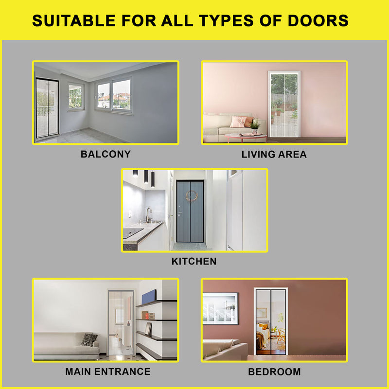 Polyester Magnetic Mosquito Net For All Doors