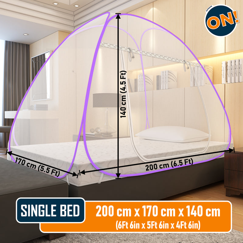 Supreme On! Premium White Single Bed Mosquito Net