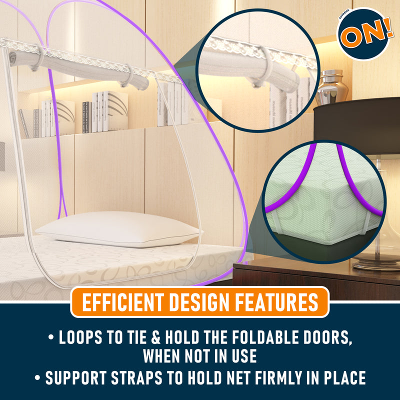 Supreme On! Premium White Single Bed Mosquito Net