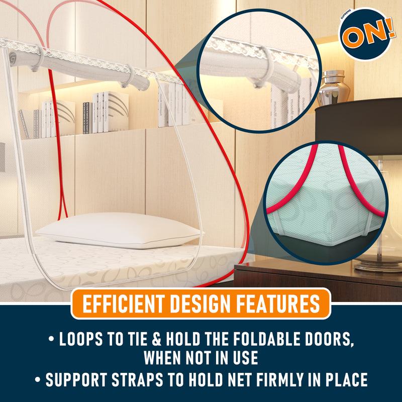 Supreme On! Premium White Single Bed Mosquito Net