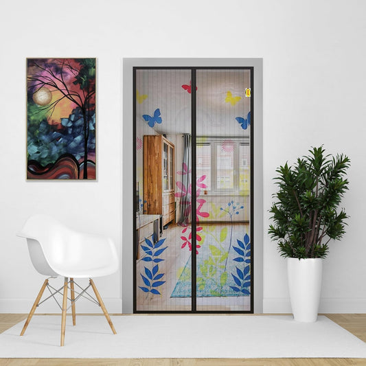 Printed Polyester Magnetic Mosquito Net For All Doors